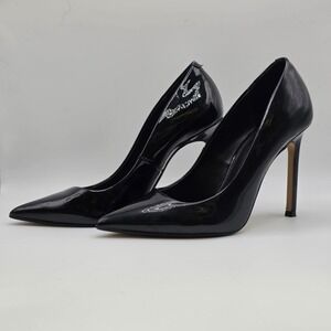 Express Patent Pumps Womens Size 9 Black Pointed Toe Stiletto Heels 6644